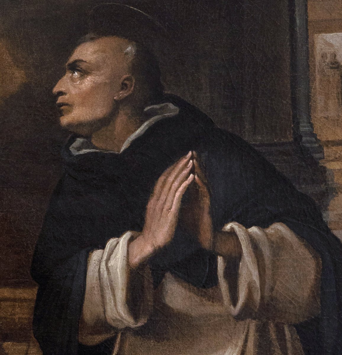 **saint Hyacinth, Dominican Friar, And The Vision Of The Virgin In Kiev, Oil On Canvas, C. 1600-photo-2