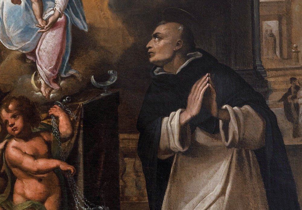 **saint Hyacinth, Dominican Friar, And The Vision Of The Virgin In Kiev, Oil On Canvas, C. 1600-photo-4