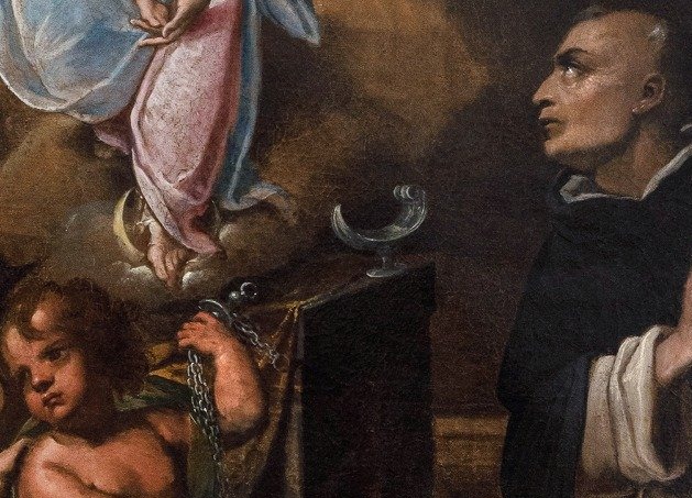 **saint Hyacinth, Dominican Friar, And The Vision Of The Virgin In Kiev, Oil On Canvas, C. 1600-photo-7