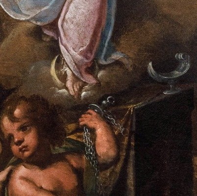 **saint Hyacinth, Dominican Friar, And The Vision Of The Virgin In Kiev, Oil On Canvas, C. 1600-photo-8
