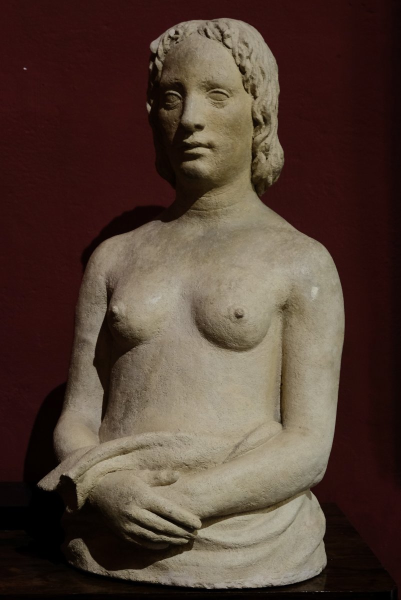 Giorgio Rossi (1892–1963) Femme aux mains croisées, vers 1930 Terre cuite-photo-2