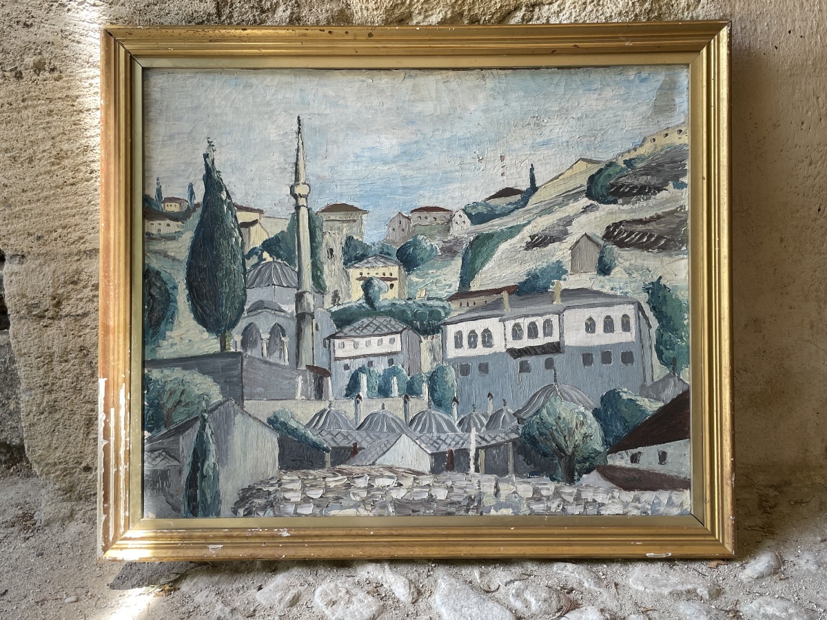 Počitelj, Ottoman Town In Bosnia And Herzegovina With Mosque And Minaret, Early 20th Century -photo-3