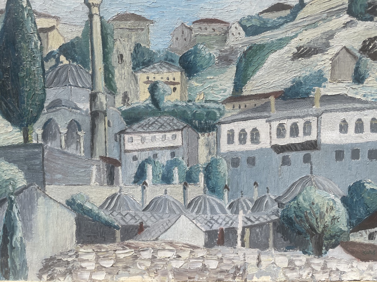 Počitelj, Ottoman Town In Bosnia And Herzegovina With Mosque And Minaret, Early 20th Century -photo-1