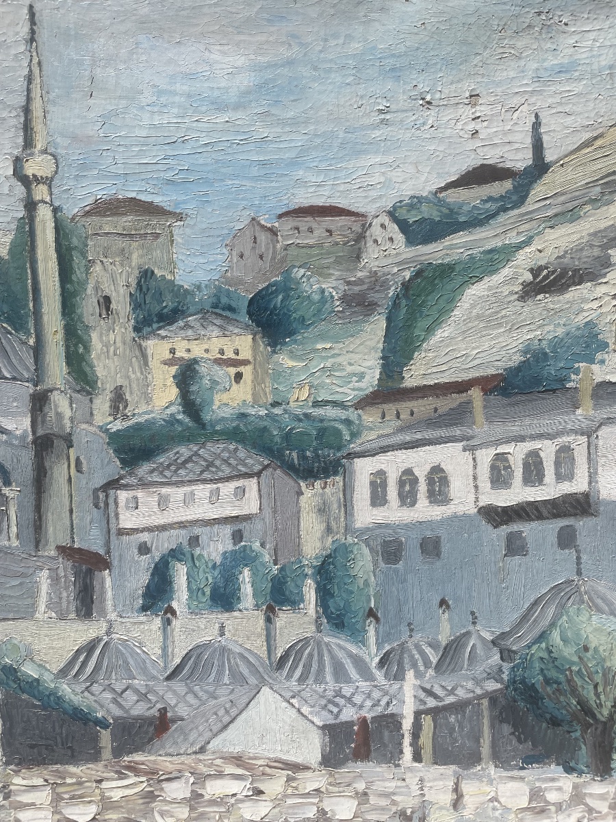 Počitelj, Ottoman Town In Bosnia And Herzegovina With Mosque And Minaret, Early 20th Century -photo-2