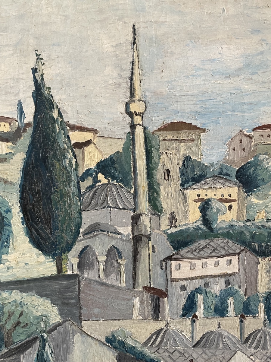 Počitelj, Ottoman Town In Bosnia And Herzegovina With Mosque And Minaret, Early 20th Century -photo-5