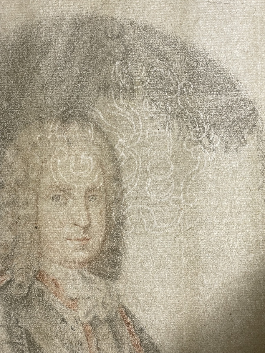 Dessin XVIIIe, Grand Maître de Malte Ramón Perellós, étude préparatoire pour une estampe -photo-5