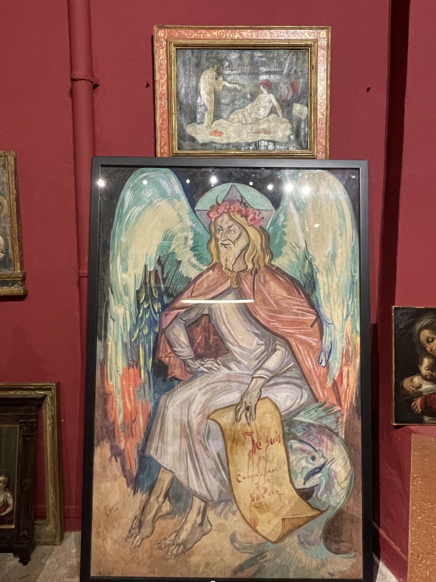 Rostislas Loukine (belgorod 1904 – Bar-sur-aube 1988), *the Fallen Angel*, 1952  Gouache On Paper -photo-3
