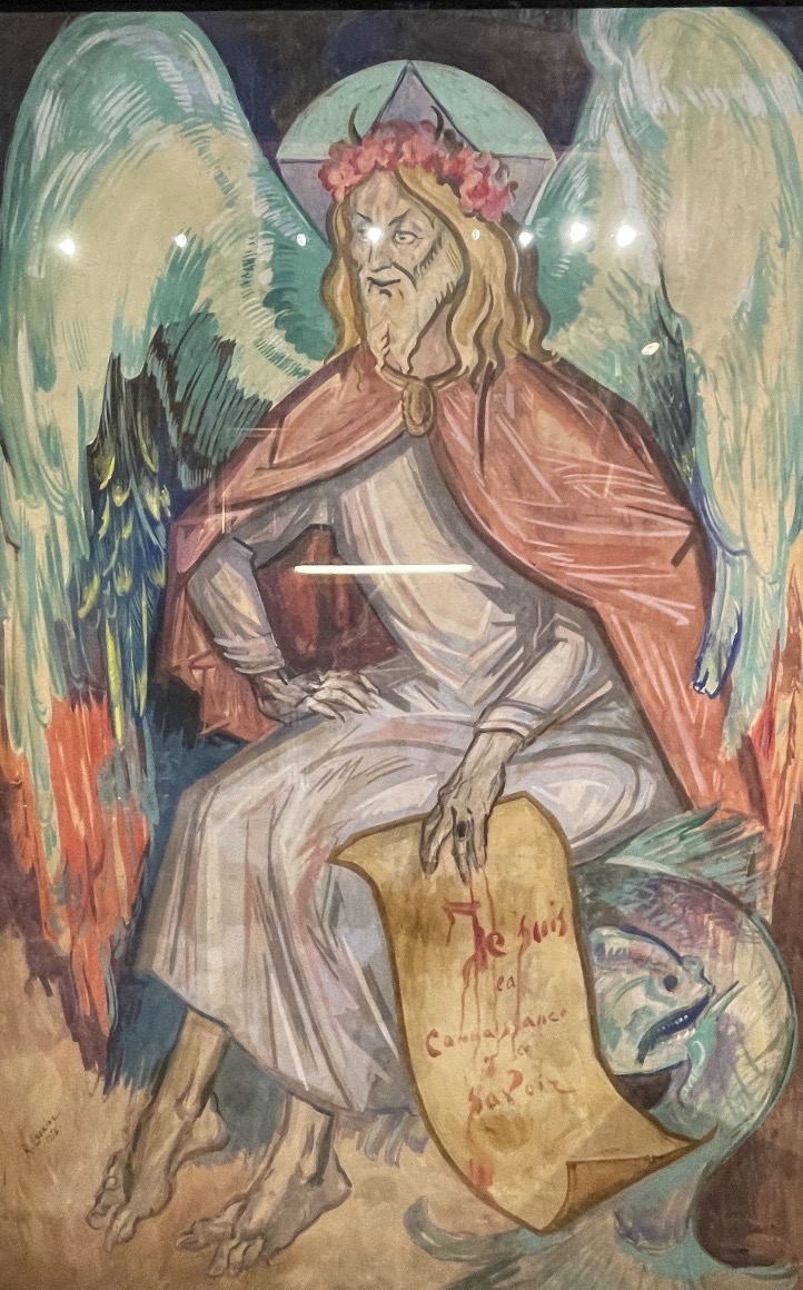 Rostislas Loukine (belgorod 1904 – Bar-sur-aube 1988), *the Fallen Angel*, 1952  Gouache On Paper 