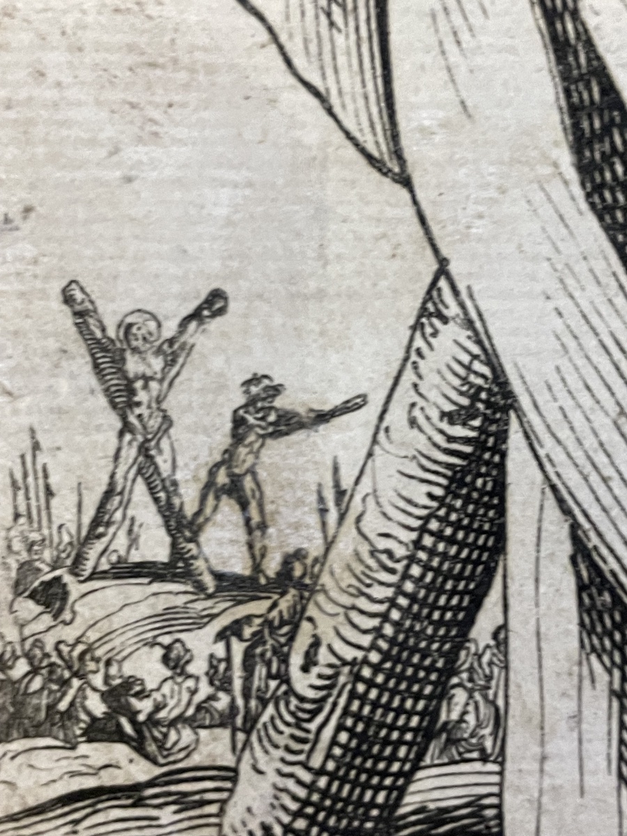Jacques Callot – Saint André, Eau-forte sur papier vergé ancien, XVIIe–XVIIIe siècle-photo-1