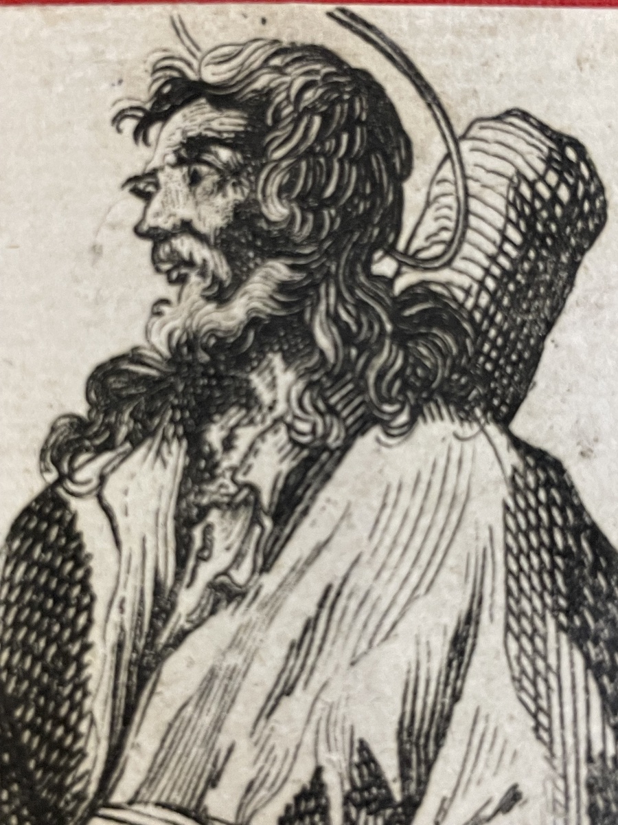 Jacques Callot – Saint André, Eau-forte sur papier vergé ancien, XVIIe–XVIIIe siècle-photo-2