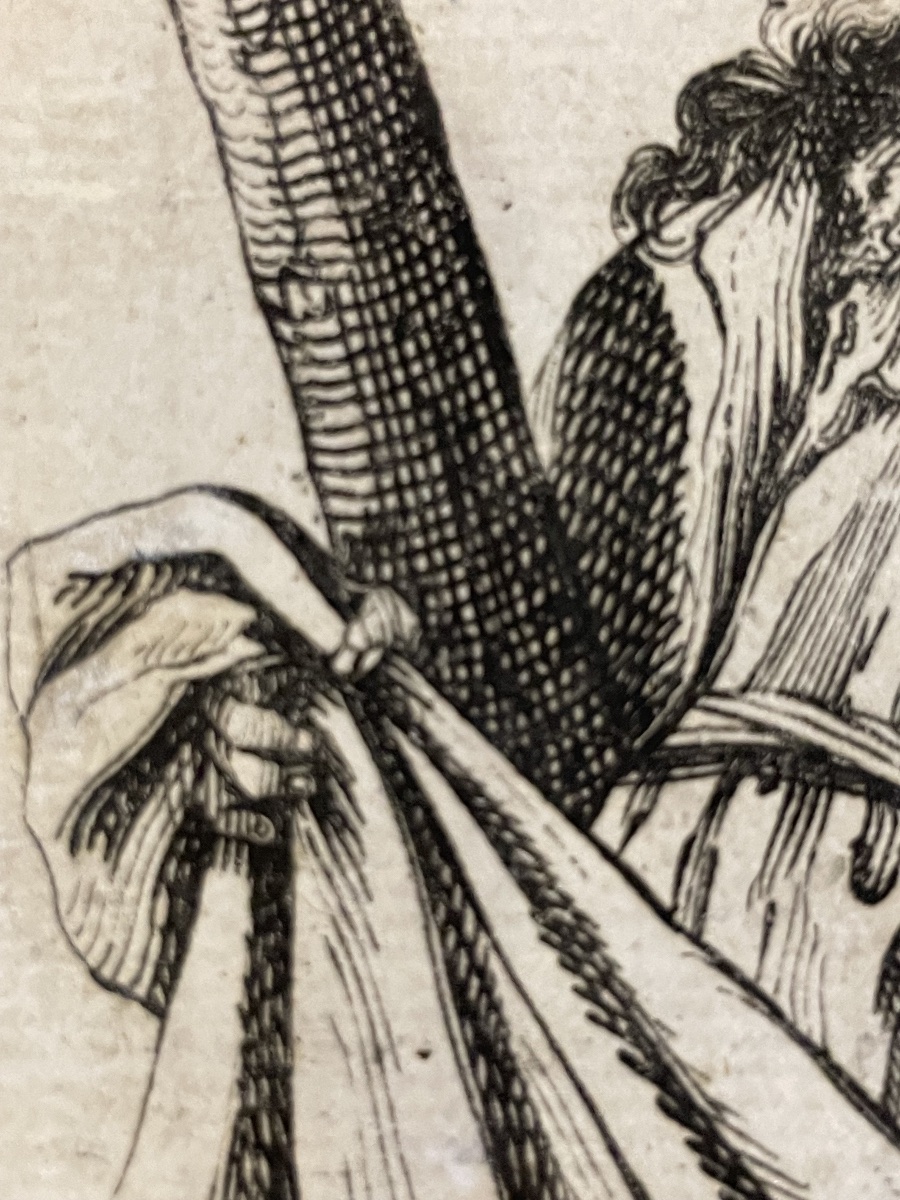 Jacques Callot – Saint André, Eau-forte sur papier vergé ancien, XVIIe–XVIIIe siècle-photo-3