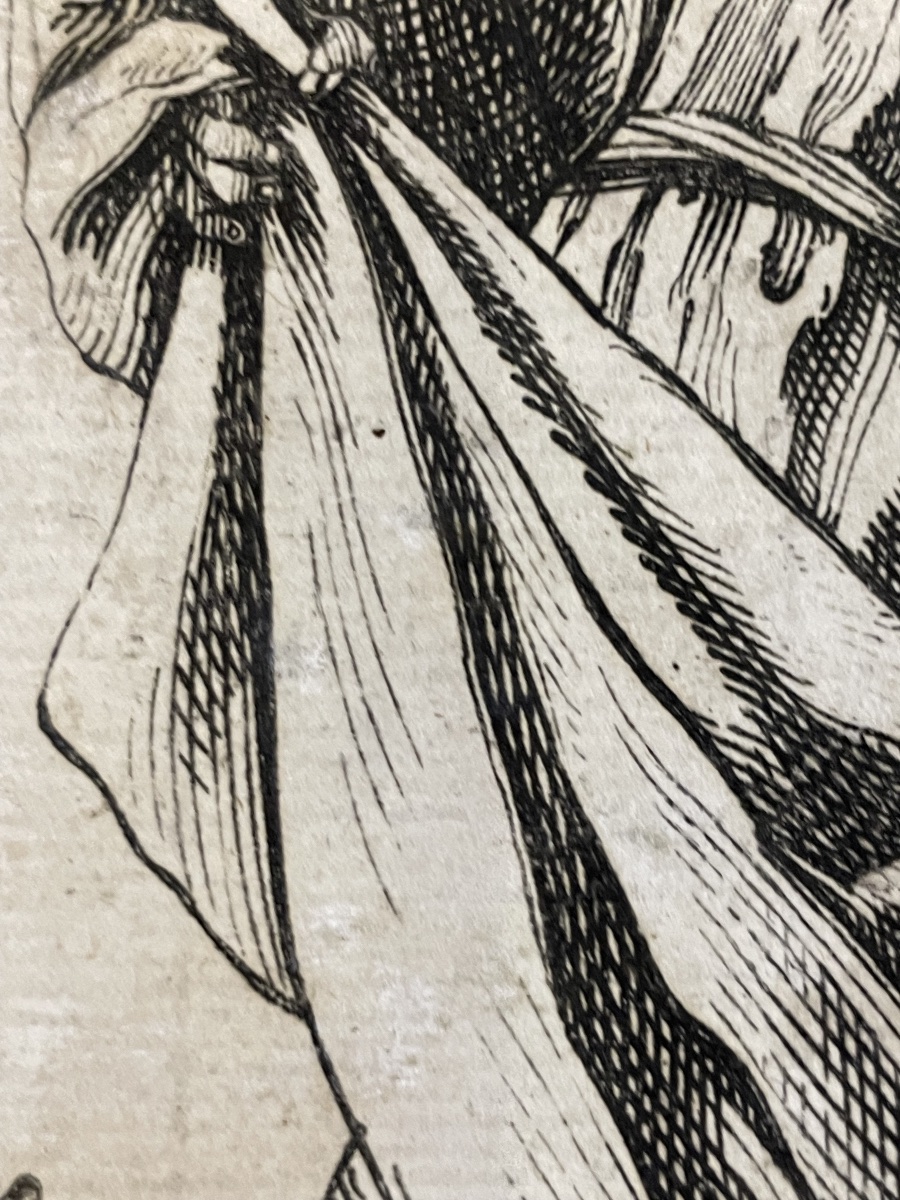 Jacques Callot – Saint André, Eau-forte sur papier vergé ancien, XVIIe–XVIIIe siècle-photo-4