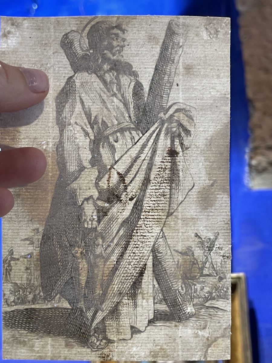 Jacques Callot – Saint André, Eau-forte sur papier vergé ancien, XVIIe–XVIIIe siècle-photo-6