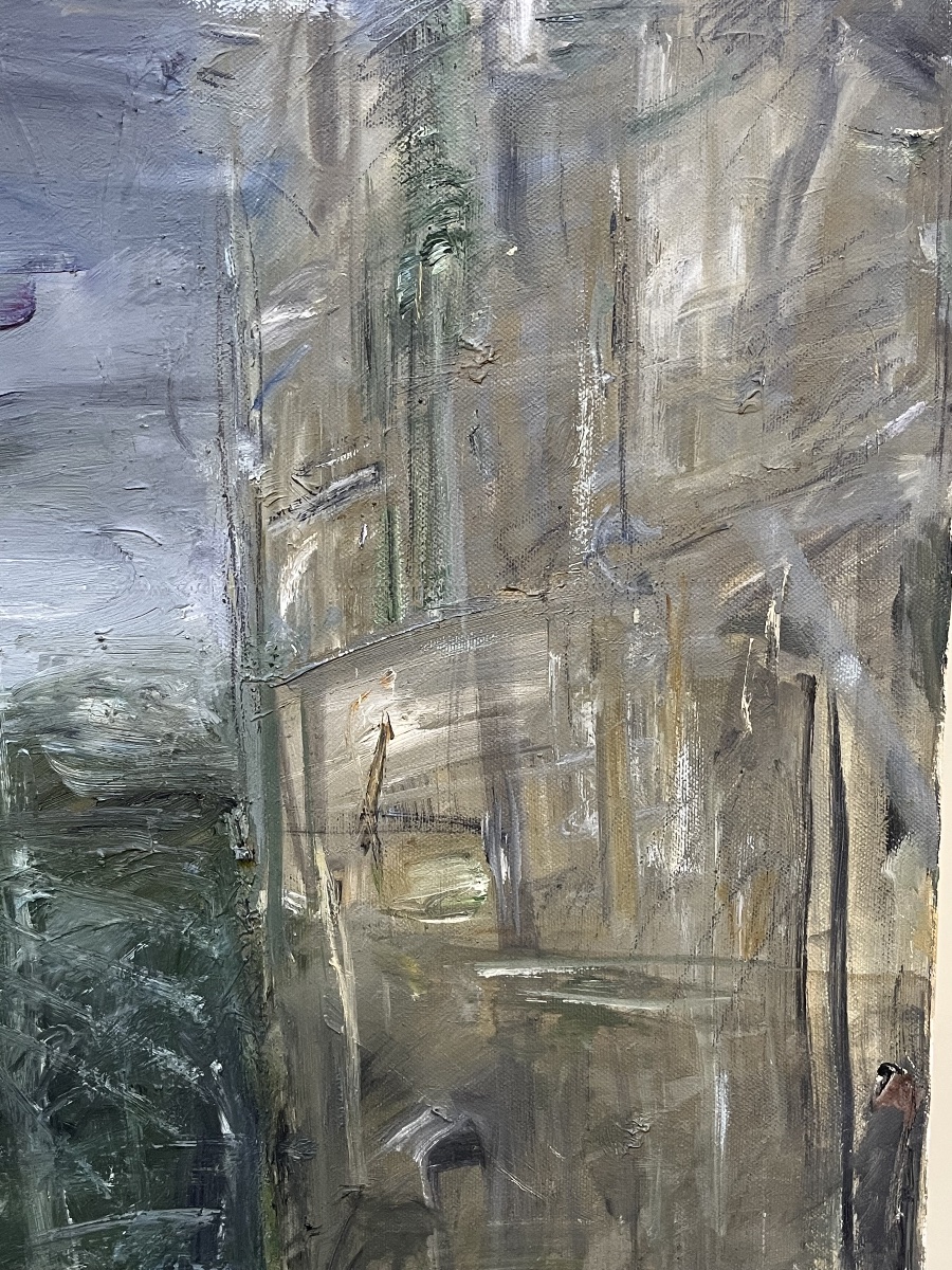 Expressive Cityscape By Folco Chiti Battelli (florence, 1932–2011)-photo-3