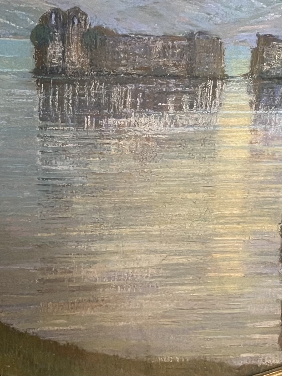 Lake Maggiore, View Of The Castles Of Cannero, Signed Vittorio Piano, Early 20th Century.-photo-2