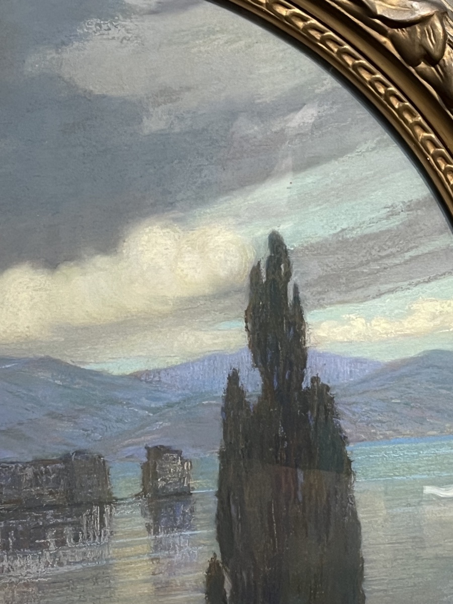 Lake Maggiore, View Of The Castles Of Cannero, Signed Vittorio Piano, Early 20th Century.-photo-5