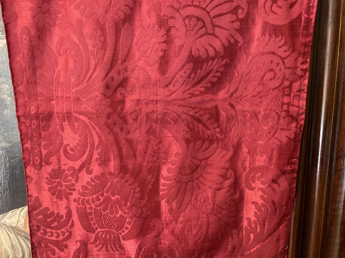 Silk Damask With Vases, Pomegranates And Carnations, Italy, 17th Century  -photo-4