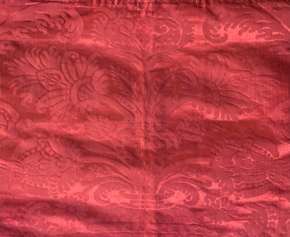 Silk Damask With Vases, Pomegranates And Carnations, Italy, 17th Century  -photo-5