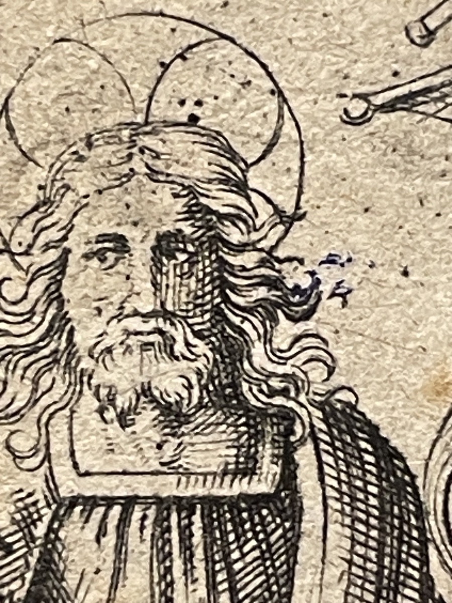 Marcantonio Raimondi, Salvator Mundi, gravure au burin, collection Böhm XVIe siècle -photo-5