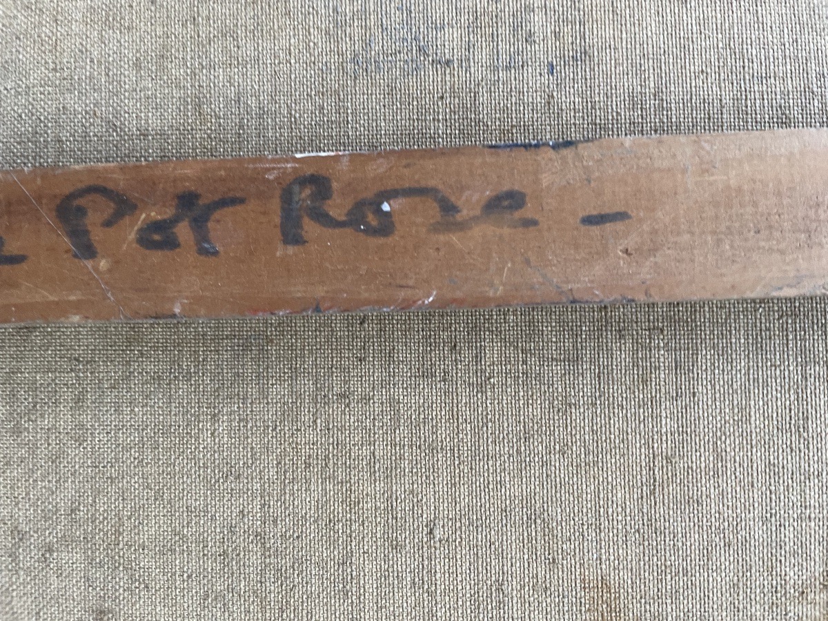 Francine Chimène, Pot rose, école française, Chatou, années 1970  Francine Chimène (1929–2019) -photo-1