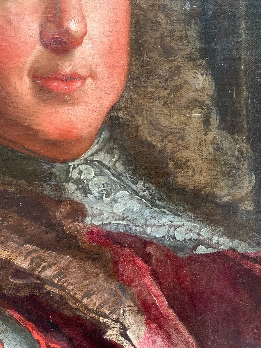 Portrait D’un Noble Anglaise. Datée 1764.-photo-4