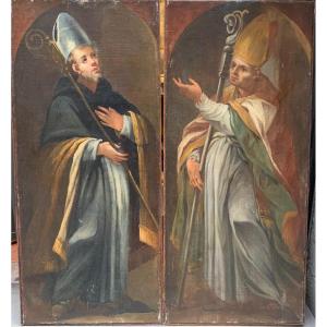 Sant'ambrogio And Sant'agostino. Circa 1700