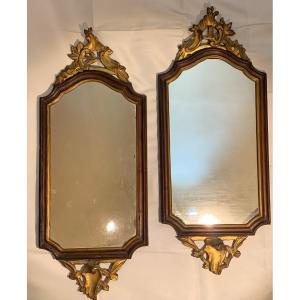 Tuo Venetian Mirrors  From 1770 Circa