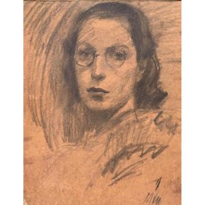 Girl With Glasses. About 1920-30. Double Portrait. Spalmach Gino