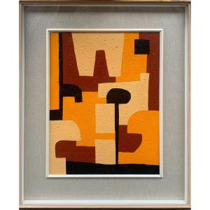 Geometric Abstract Painting. Italian School Of Early 1960s. 