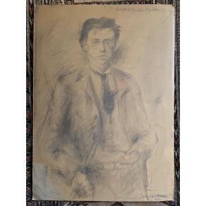 Portrait Of Composer Gustav Mahler By Folco Chiti Battelli (florence,  1932-2011) 