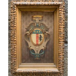 Painted With The Neri Family Coat Of Arms. Year 1891.