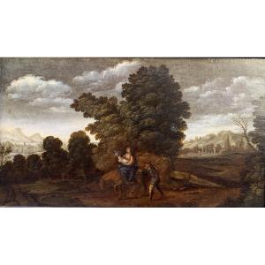 Flight Into Egypt, Northern Painter Active In Rome, Early 17th Century  