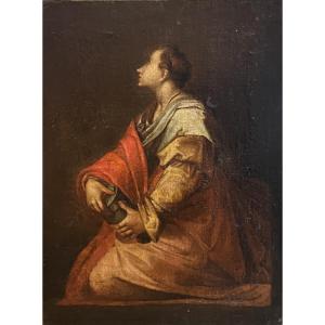 Marie Madeleine, d’après Andrea del Sarto, Dispute sur la Trinité, XVIIe siècle, 36 x 27 cm