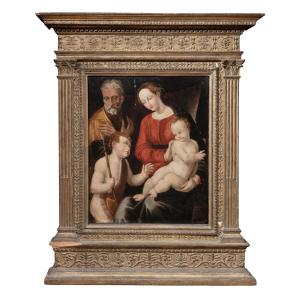 Holy Family With The Infant Saint John – Bolognese School, Second Half Of The 16th Century 