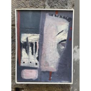 Francine Chimène, Traces et empreintes, femme peintre française de Chatou, 1985