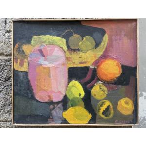 Francine Chimène, Pot rose, école française, Chatou, années 1970 Francine Chimène (1929–2019)