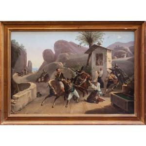 Fights With Brigands In The Roman Countryside. Nineteenth Century.
