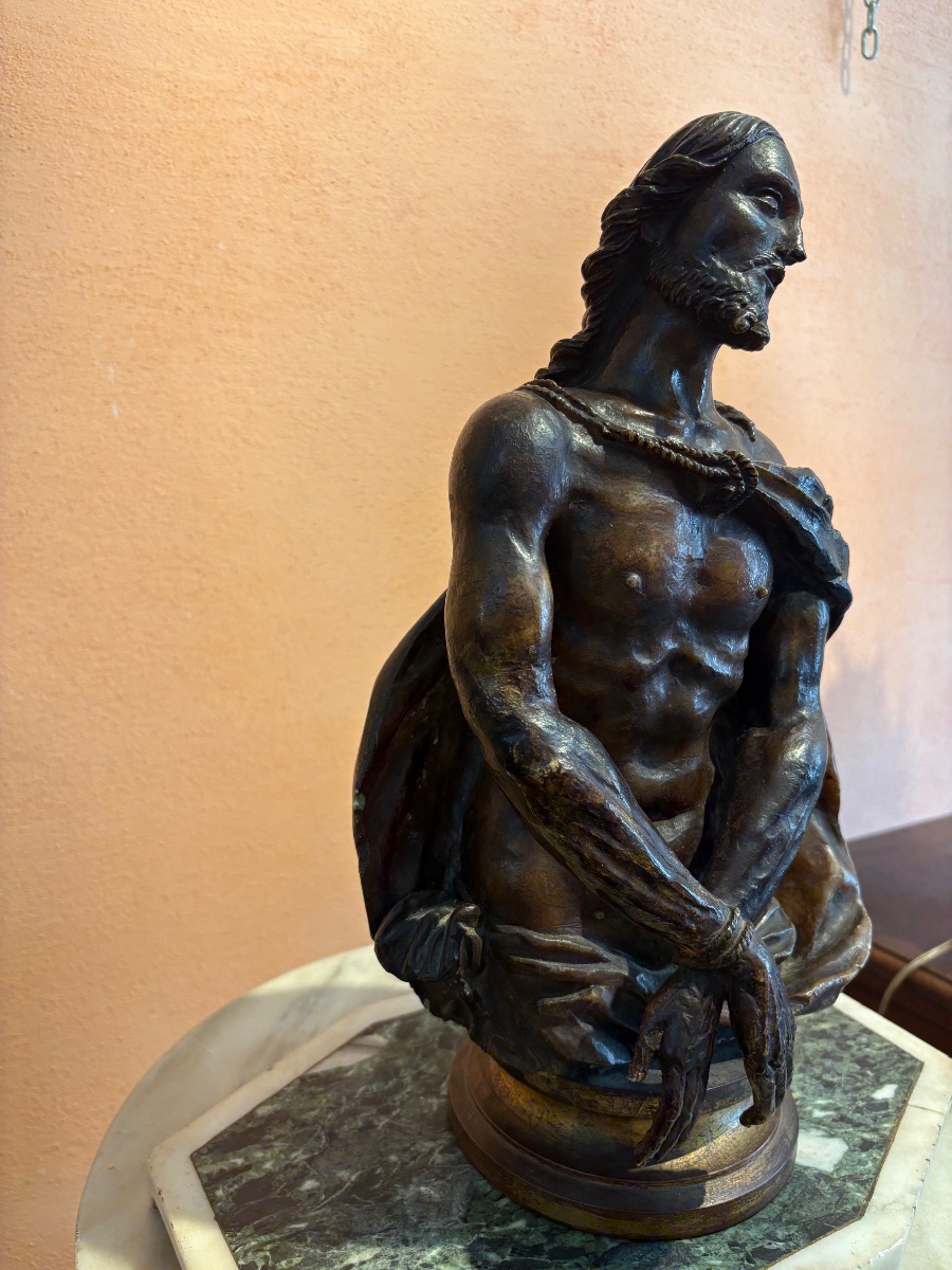 Christ In Patinated Alabaster -photo-2