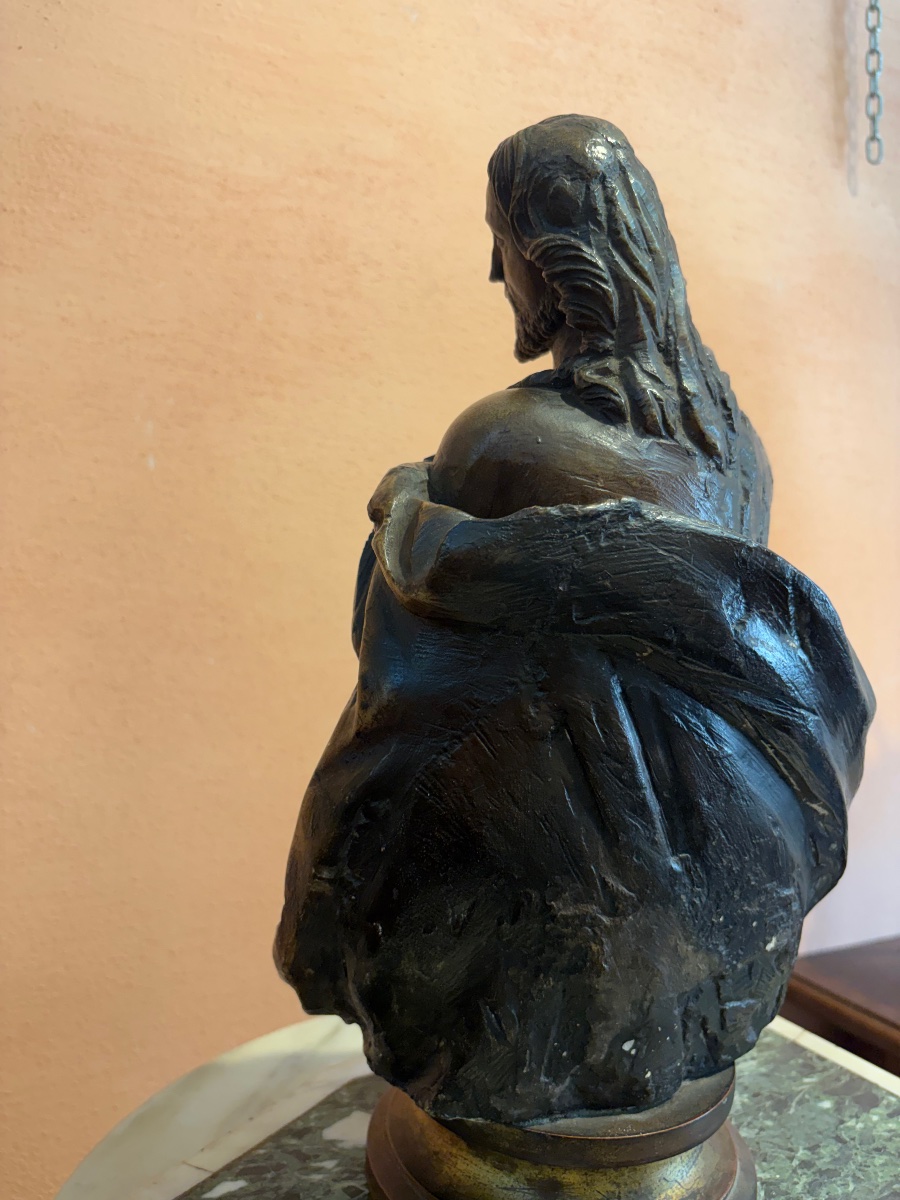 Christ In Patinated Alabaster -photo-3