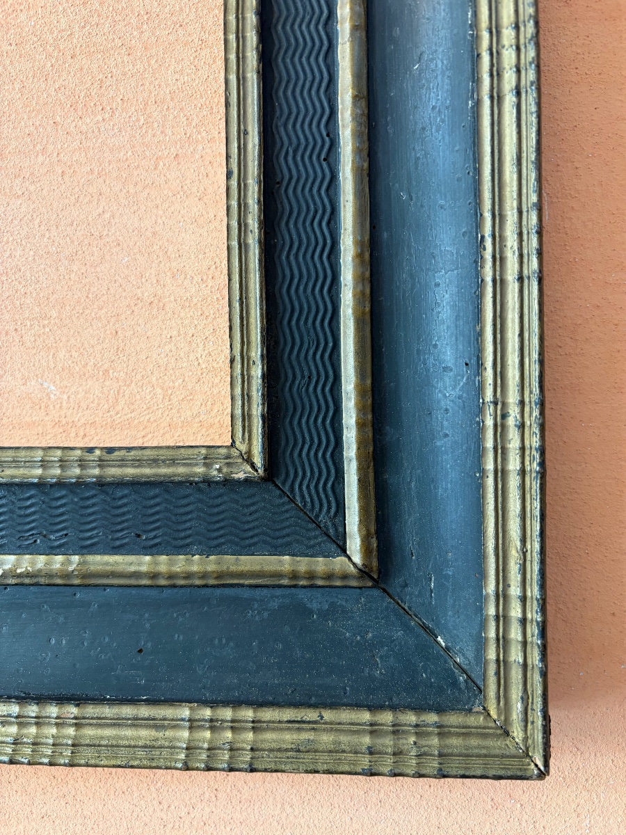 Black Guilloche Frame, 18th Century.-photo-3