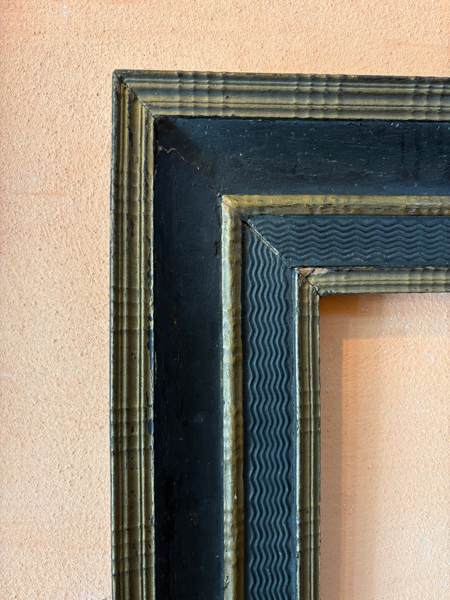 Black Guilloche Frame, 18th Century.-photo-4