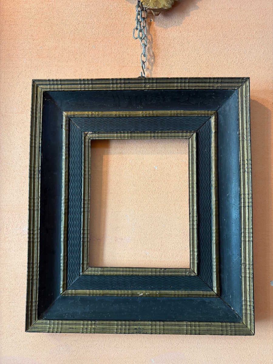 Black Guilloche Frame, 18th Century.