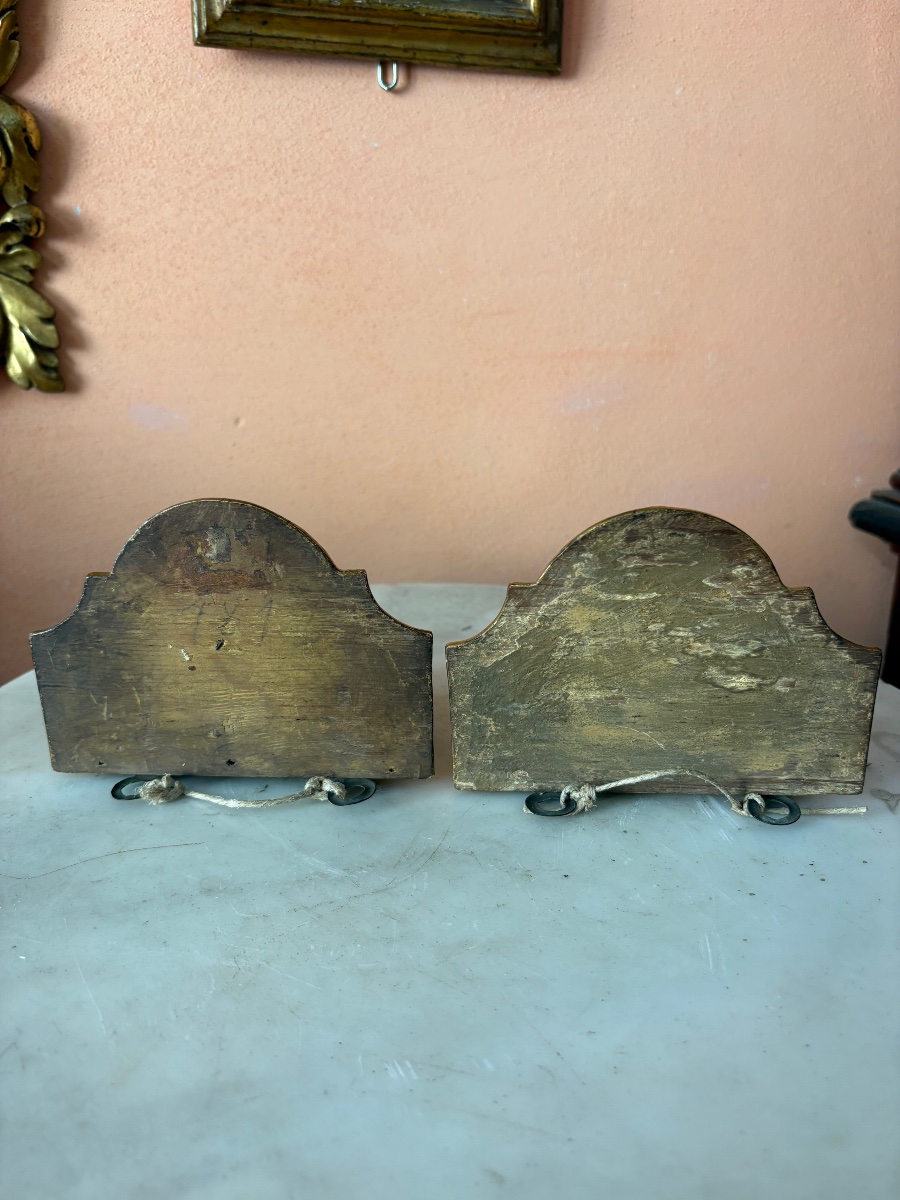 2 Carved And Gilded Wooden Shelves -photo-2