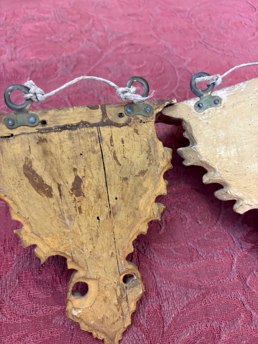 2 Carved And Gilded Wooden Shelves -photo-4