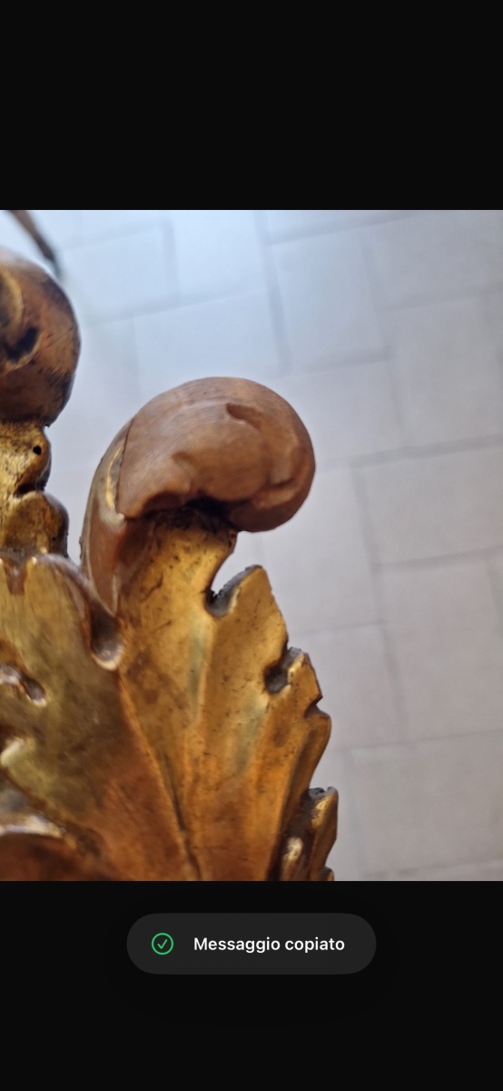 Cadre en bois sculpté et doré. Emilia Fine sec. XVIII-photo-4