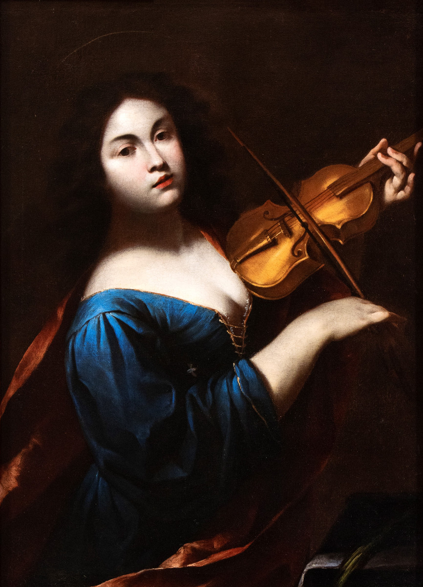 Andrea Vaccaro  (Napoli 1604 - Napoli 1670) Santa Cecilia