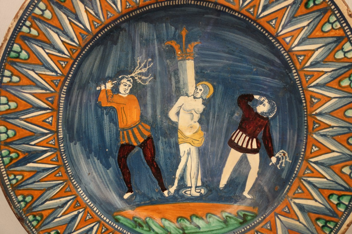 Piatto In Maiolica Di Siena-photo-2