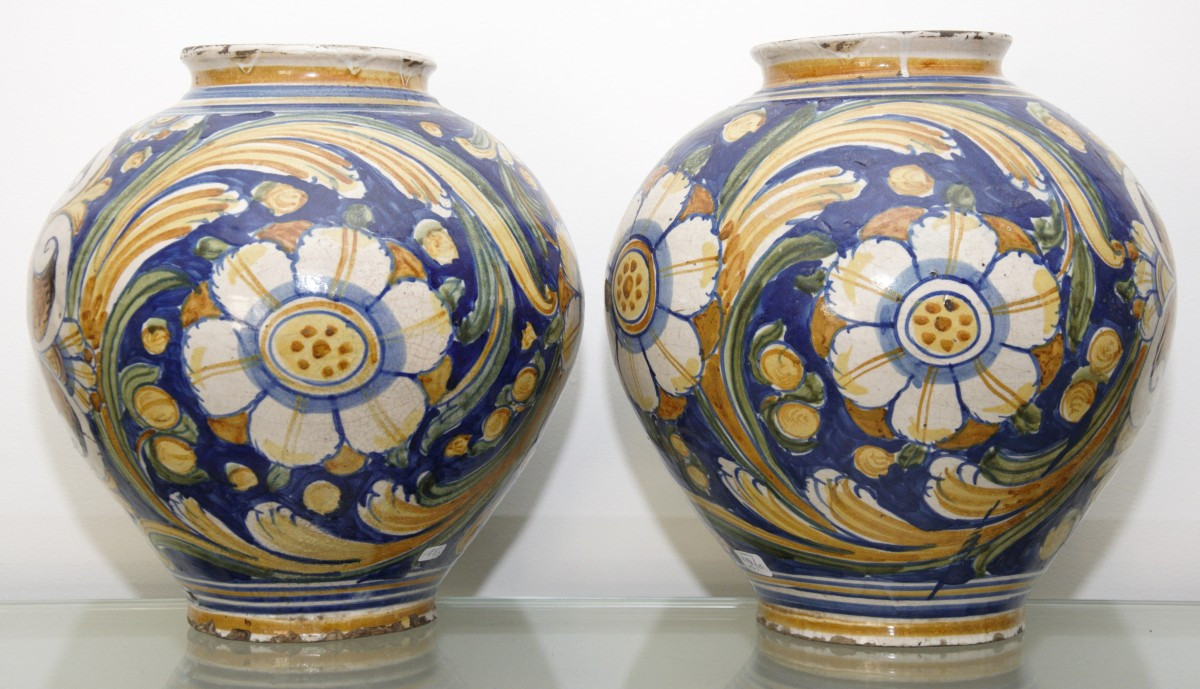 Coppia di vasi in maiolica di Gerace-photo-2
