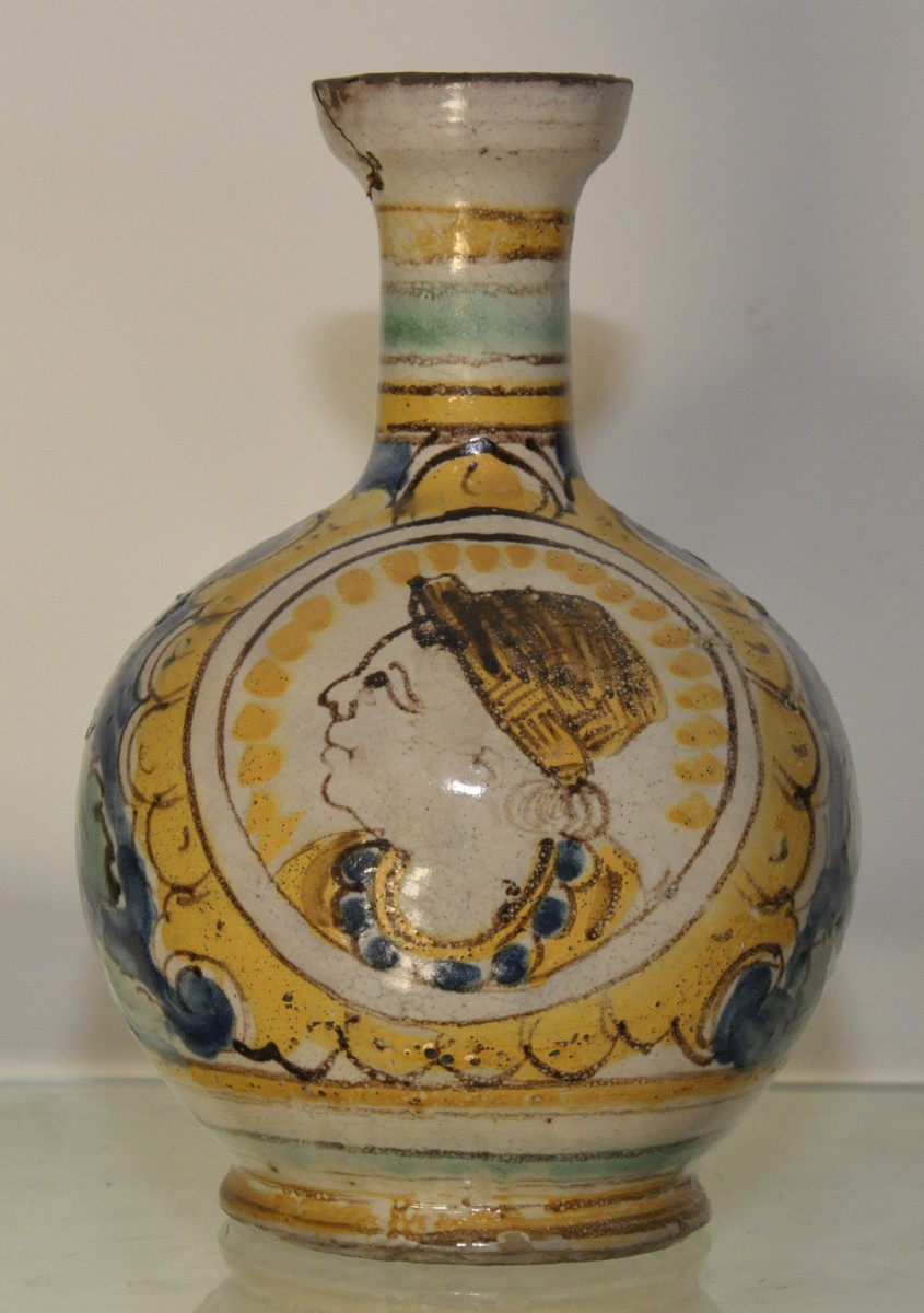Bottle In Majolica Of Caltagirone