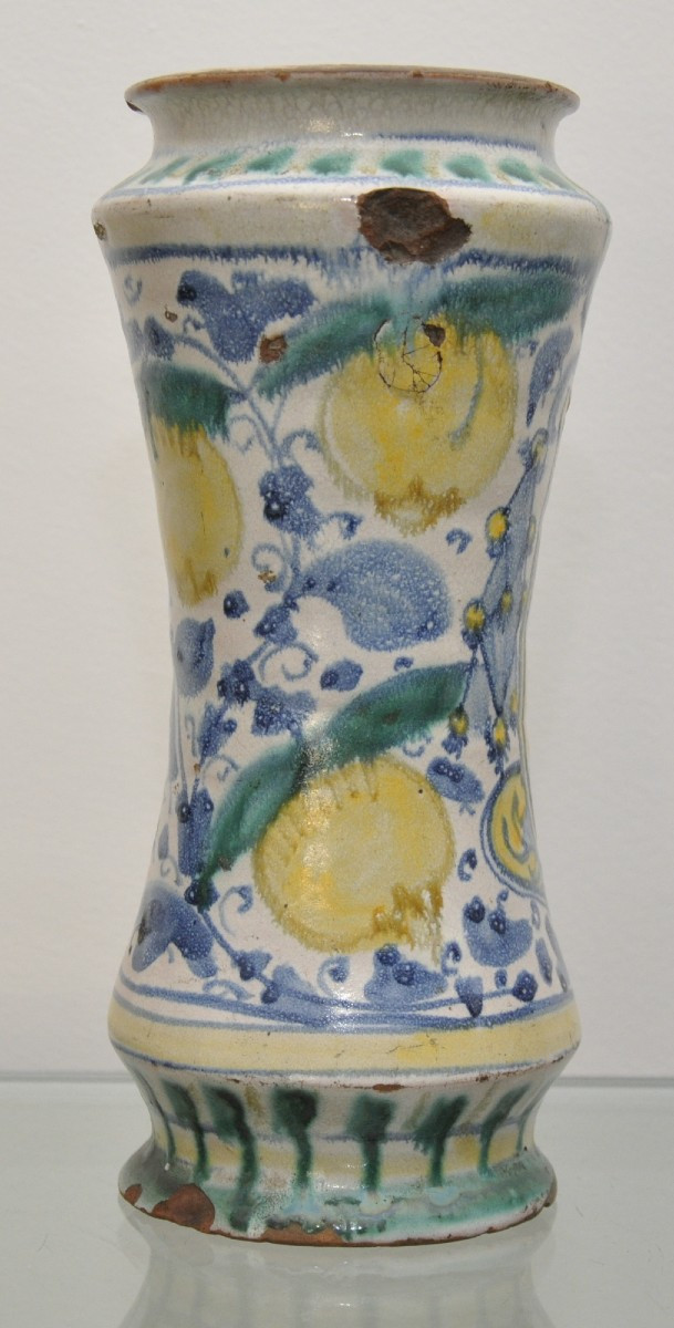 Albarello en majolique de Sciacca-photo-2